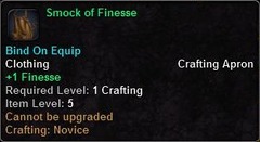 In-game tooltip for Smock Of Finesse