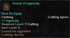 In-game tooltip for Smock Of Ingenuity