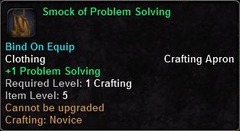 In-game tooltip for Smock Of Problem Solving