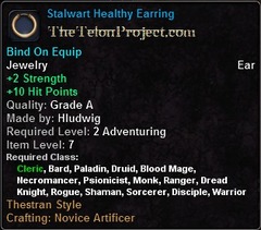 In-game tooltip for Stalwart Healthy Earring