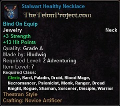 In-game tooltip for Stalwart Healthy Necklace