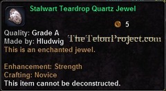 In-game tooltip for Stalwart Teardrop Quartz Jewel