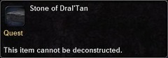 In-game tooltip for Stone Of Dral'Tan