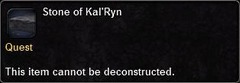 In-game tooltip for Stone Of Kal'Ryn