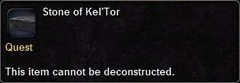 In-game tooltip for Stone Of Kel'Tor