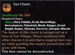 In-game tooltip for Sun Charm