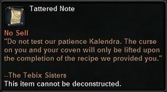 In-game tooltip for Tattered Note