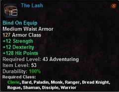 In-game tooltip for The Lash