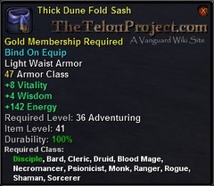 In-game tooltip for Thick Dune Fold Sash