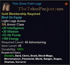 In-game tooltip for Thin Dune Fold Legs