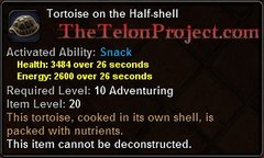 In-game tooltip for Tortoise On The Half-shell