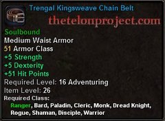 In-game tooltip for Trengal Kingsweave Chain Belt