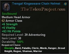 In-game tooltip for Trengal Kingsweave Chain Helmet