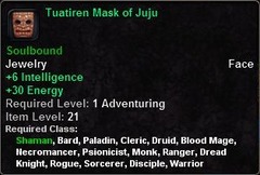 In-game tooltip for Tuatiren Mask of Juju