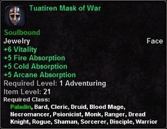 In-game tooltip for Tuatiren Mask of War