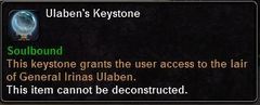 In-game tooltip for Ulaben's Keystone