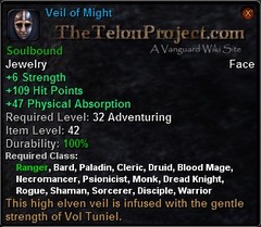 In-game tooltip for Veil Of Might