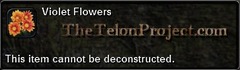 In-game tooltip for Violet Flowers