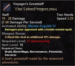 In-game tooltip for Voyager's Greatstaff