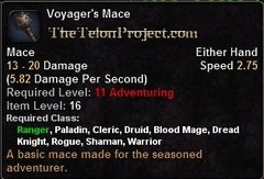 In-game tooltip for Voyager's Mace