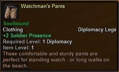 In-game tooltip for Watchmans Pants