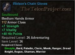 In-game tooltip for Welson's Chain Gloves