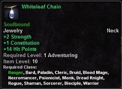 In-game tooltip for Whiteleaf Chain