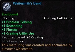 In-game tooltip for Whitesmith's Band