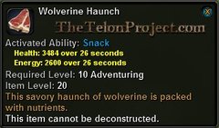 In-game tooltip for Wolverine Haunch