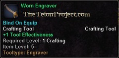 In-game tooltip for Worn Engraver