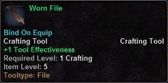 In-game tooltip for Worn File