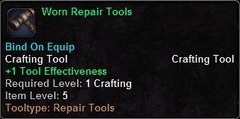 In-game tooltip for Worn Repair Tools