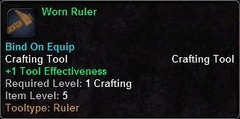 In-game tooltip for Worn Ruler