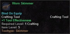 In-game tooltip for Worn Skimmer