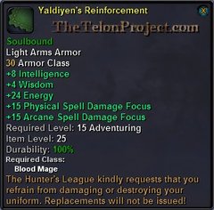 In-game tooltip for Yaldiyen's Reinforcement