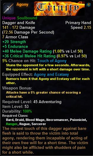 In-game tooltip for Agony