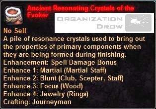 In-game tooltip for Ancient Resonating Crystals of the Evoker