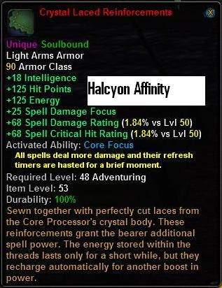 In-game tooltip for Crystal Laced Reinforcements