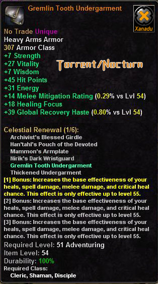 In-game tooltip for Gremlin Tooth Undergarment