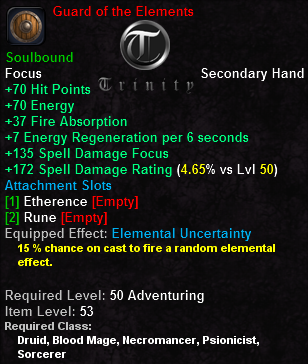 In-game tooltip for Guard of the Elements