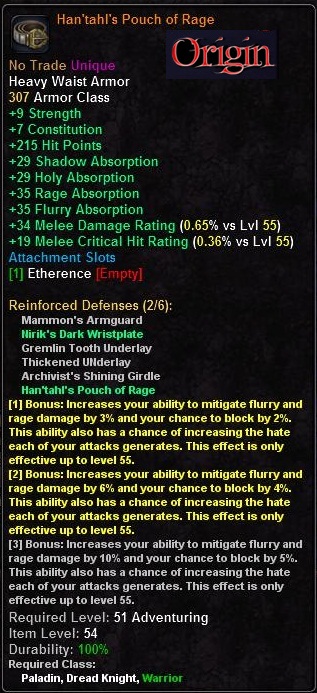 In-game tooltip for Han'tahl's Pouch of Rage