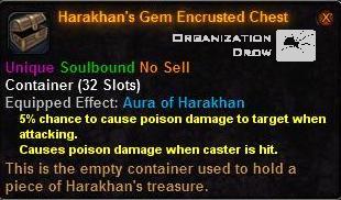 In-game tooltip for Harakhan's Gem Encrusted Chest
