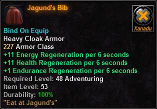 In-game tooltip for Jagund's Bib