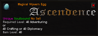 In-game tooltip for Magical Wyvern Egg