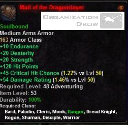 In-game tooltip for Mail of the Dragonslayer