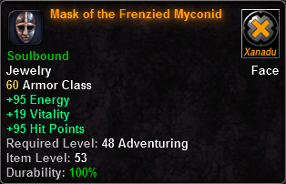 In-game tooltip for Mask of the Fenzied Myconid