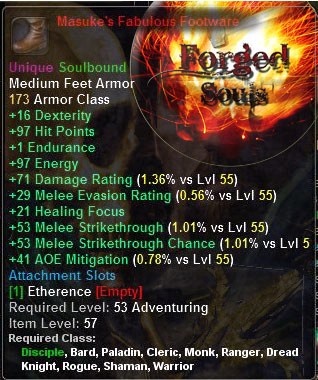 In-game tooltip for Masuke's Fabulous Footware
