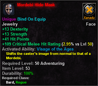 In-game tooltip for Mordebi Hide Mask