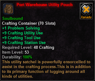 In-game tooltip for Port Warehouse Utility Pouch