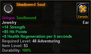 In-game tooltip for Shadowed Soul